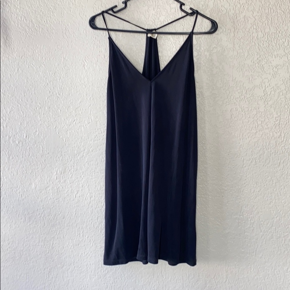 Dark blue flowy dress
